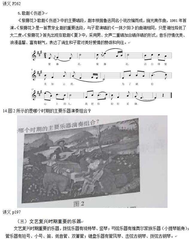 教师资格考试音乐学科命中分析